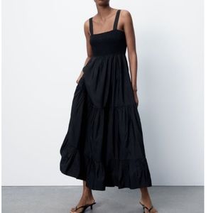 Zara Poplin Maxi Dress - Size XL NWOT